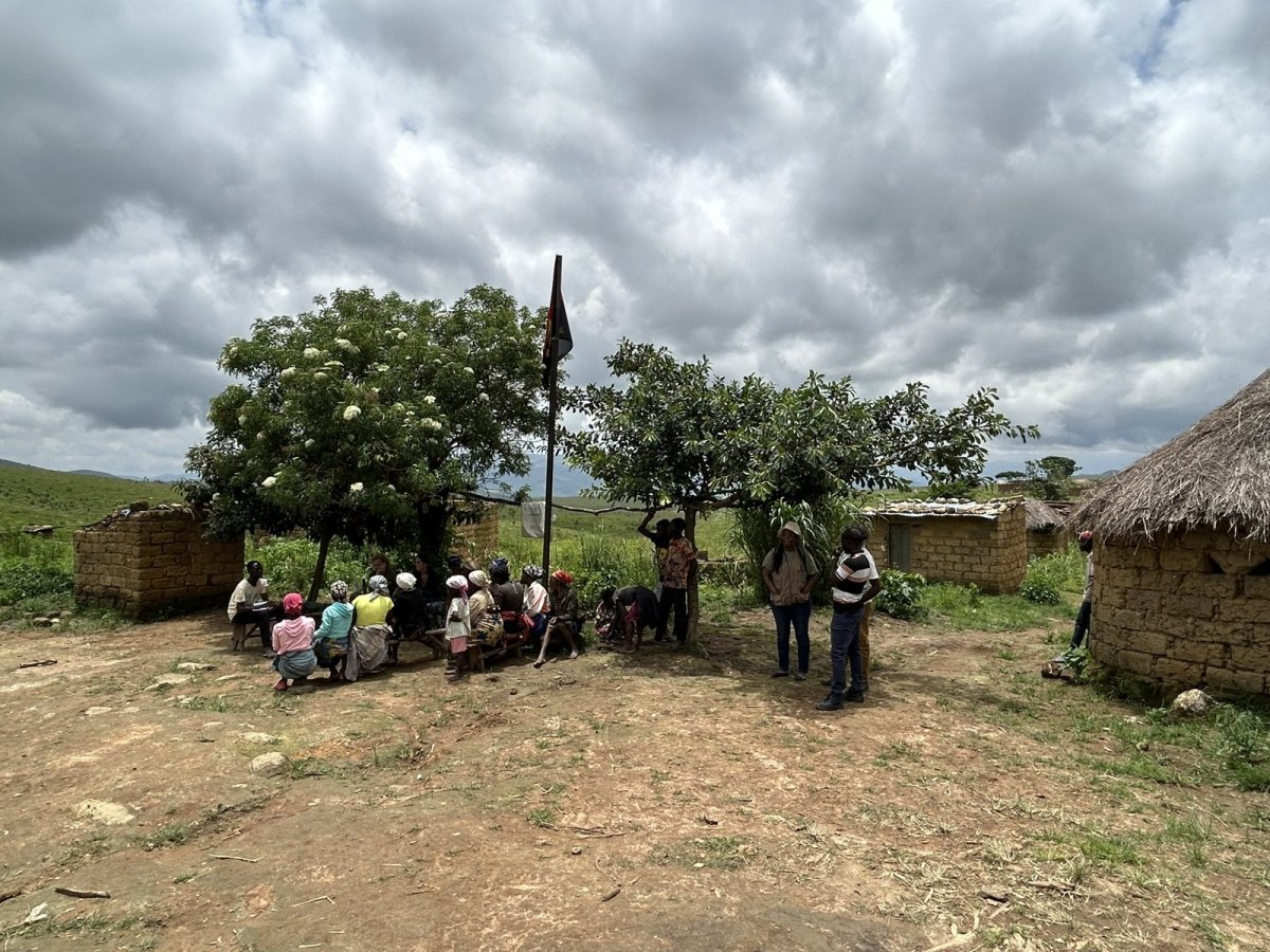 Community meeting in a rural village in Angola